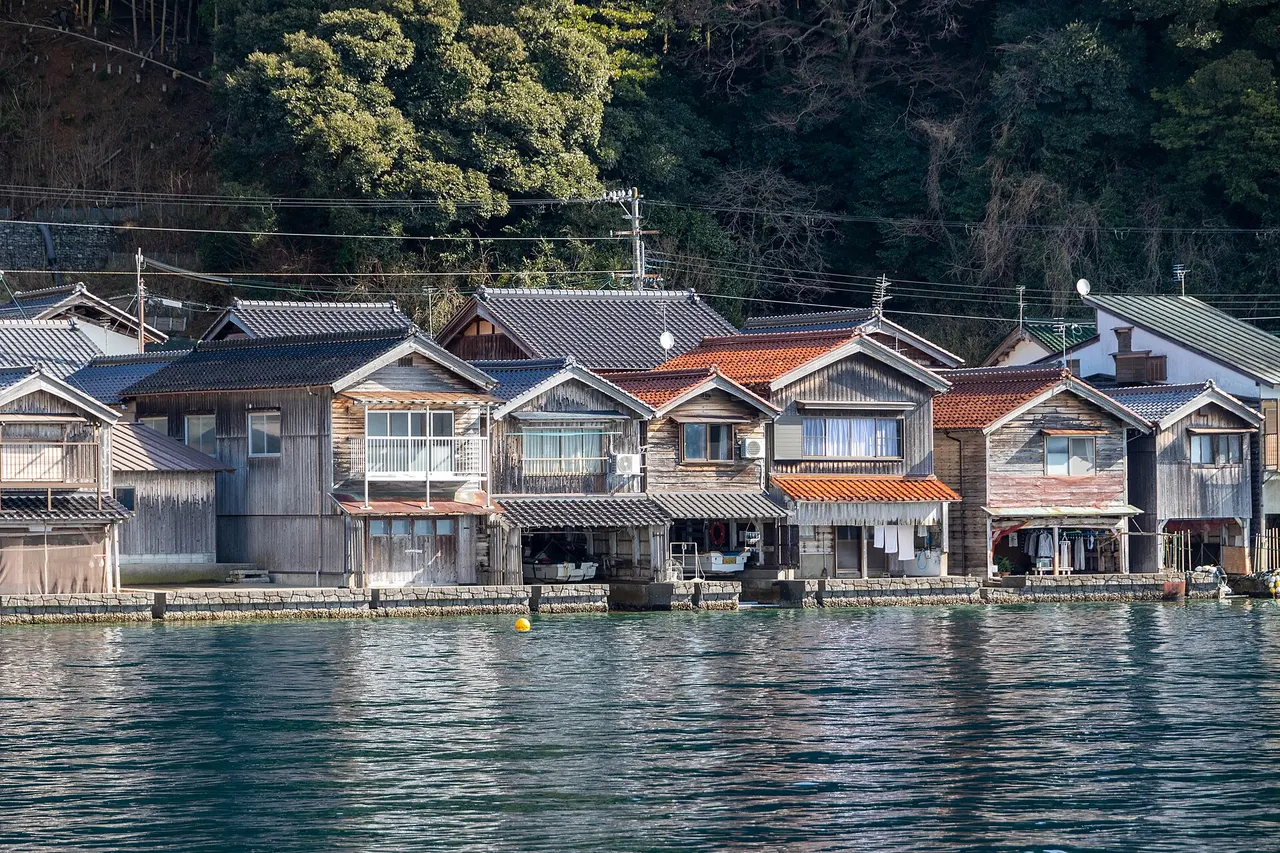 Traditional funaya boat houses around Ine Bay