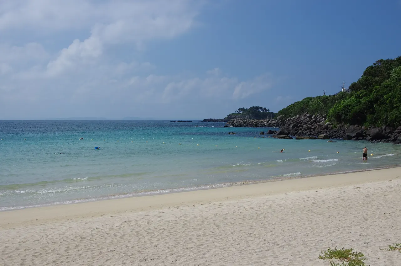 Iki island coast near the Tatsunoshima departure area