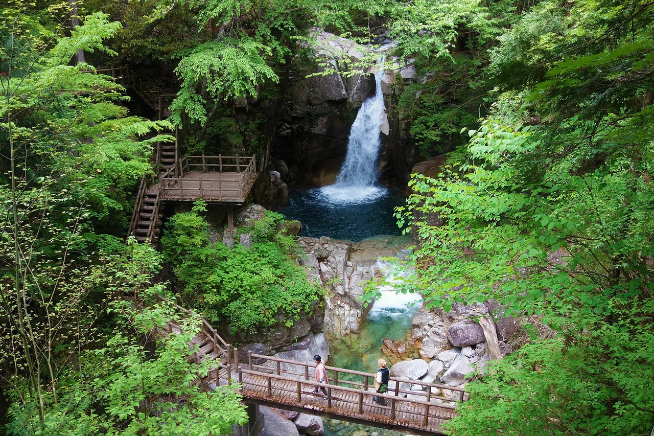 Ryujin Falls in Yumori Park