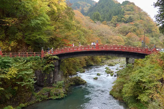 Shinkyo Bridge at the entrance to Nikko's sacred area